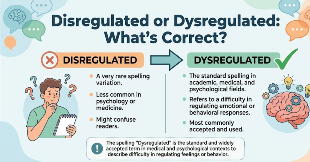 Disregulated or Dysregulated What’s Correct