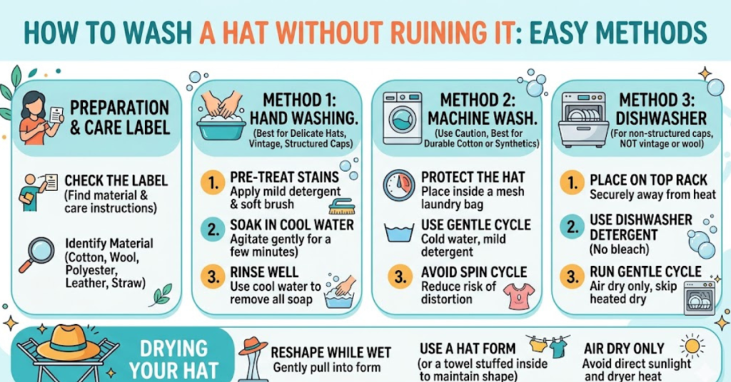 How to Wash a Hat Without Ruining It: Easy Methods