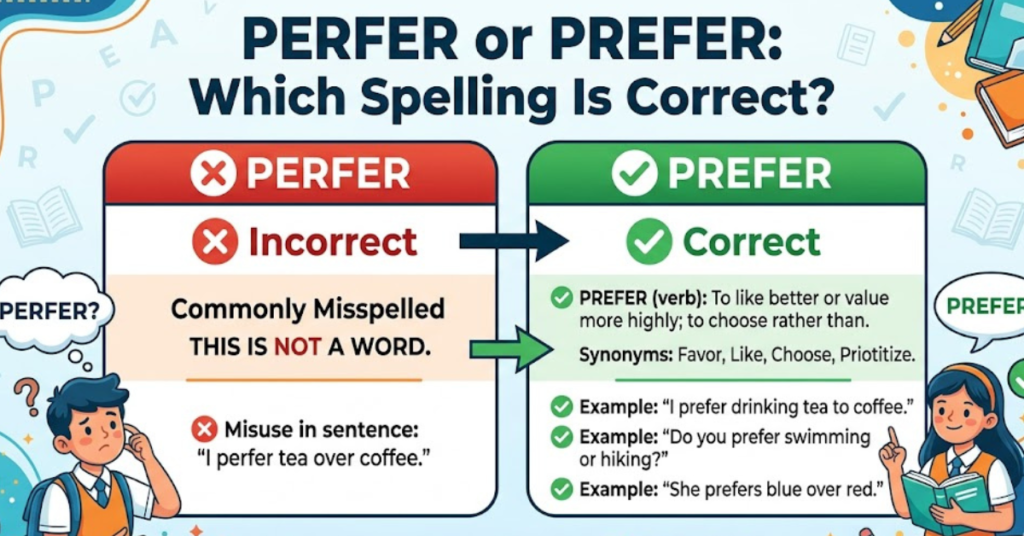 Perfer or Prefer: Which Spelling Is Correct?