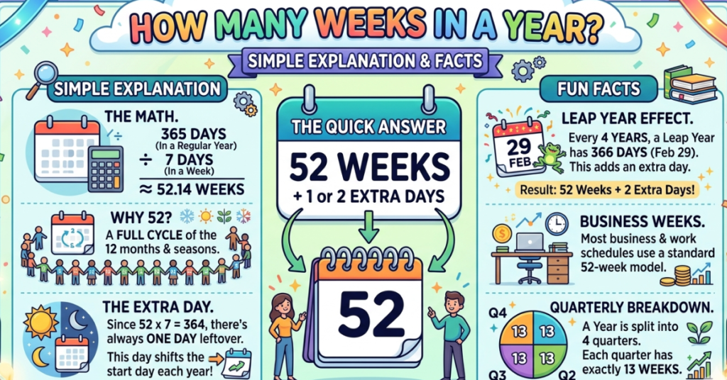 How Many Weeks in a Year? Simple Explanation & Facts