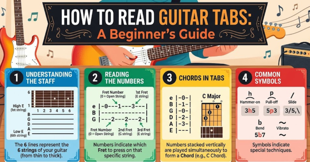How to Read Guitar Tabs: A Beginner’s Guide