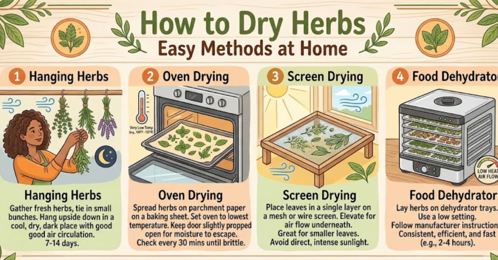 How to Dry Herbs: Easy Methods at Home