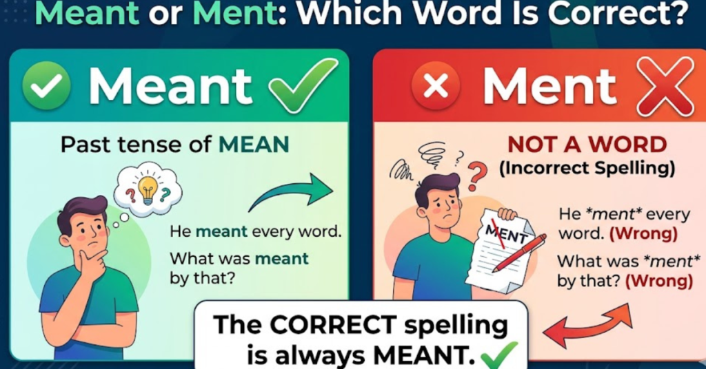 Meant or Ment: Which Word Is Correct?