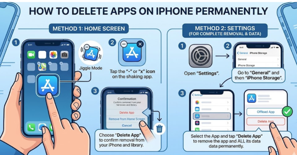 How to Delete Apps on iPhone Permanently