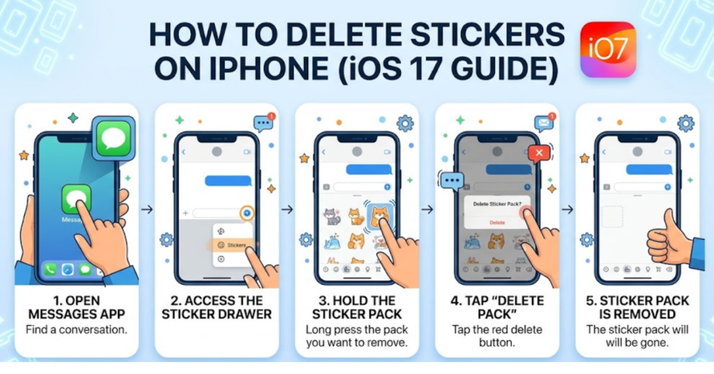 How to Delete Stickers on iPhone iOS 17 Guide