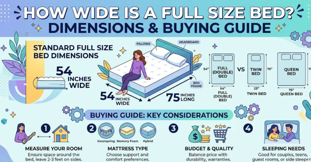How Wide Is a Full Size Bed? Dimensions & Buying Guide