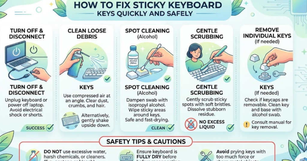How to Fix Sticky Keyboard Keys Quickly and Safely