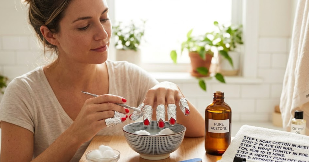 How to Remove Gel Nail Polish Safely at Home