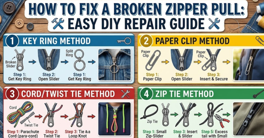 How to Fix Broken Zipper Pull: Easy DIY Repair Guide
