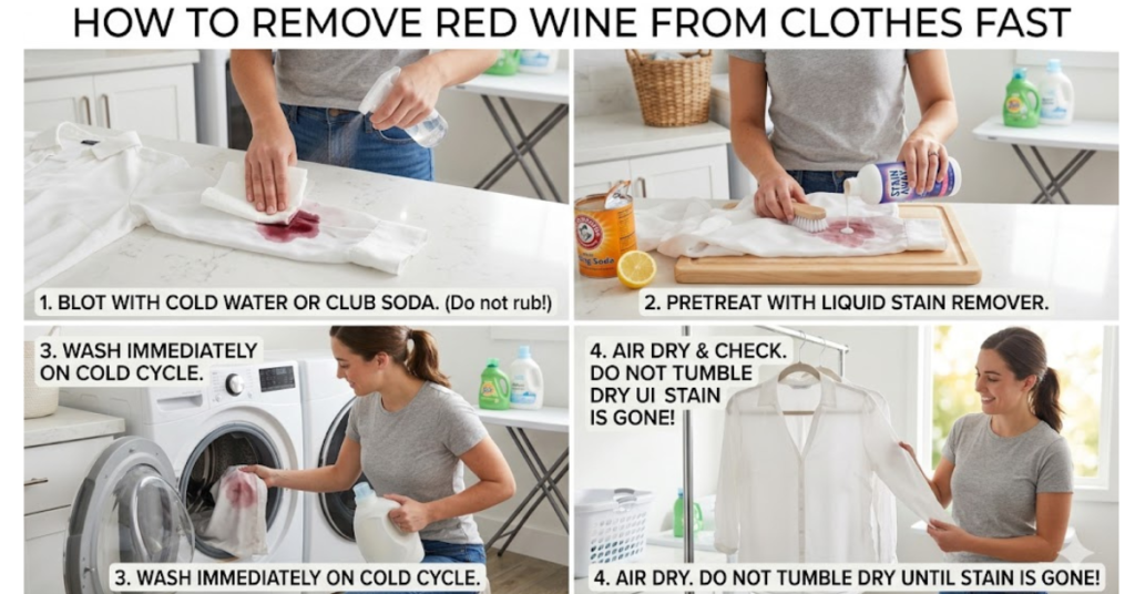 How to Remove Red Wine from Clothes Fast