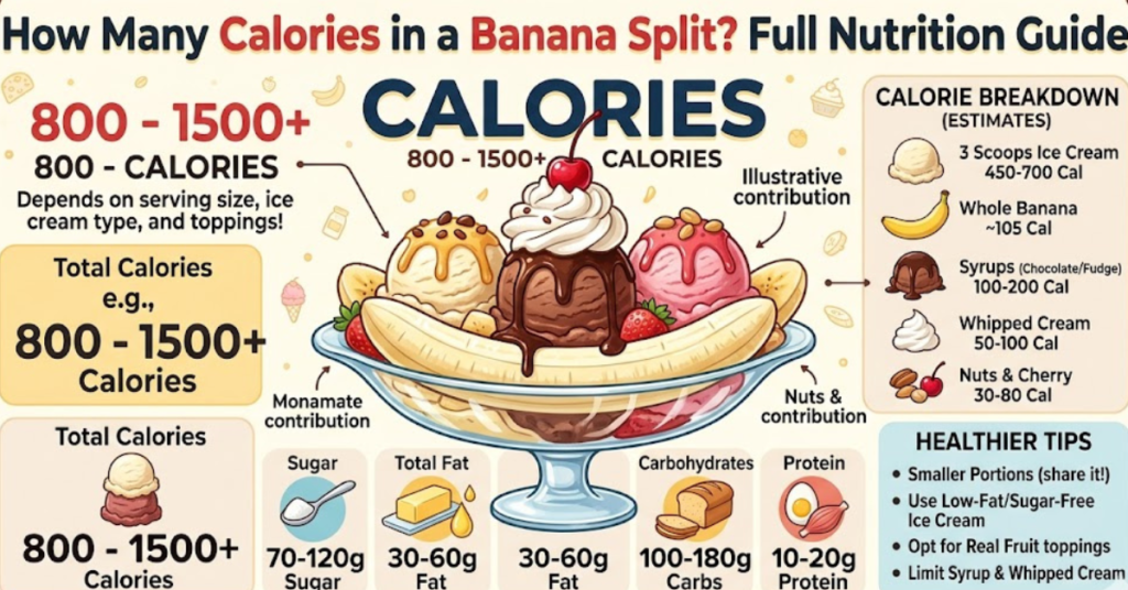 How Many Calories in a Banana Split? Full Nutrition Guide