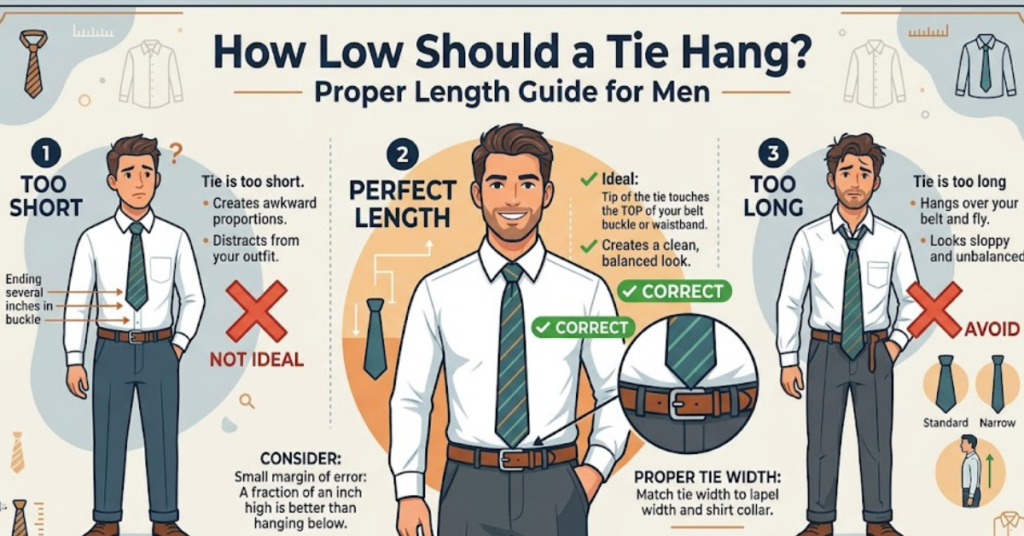 How Low Should a Tie Hang? Proper Length Guide for Men