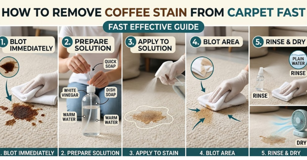 How to Remove Coffee Stain from Carpet Fast