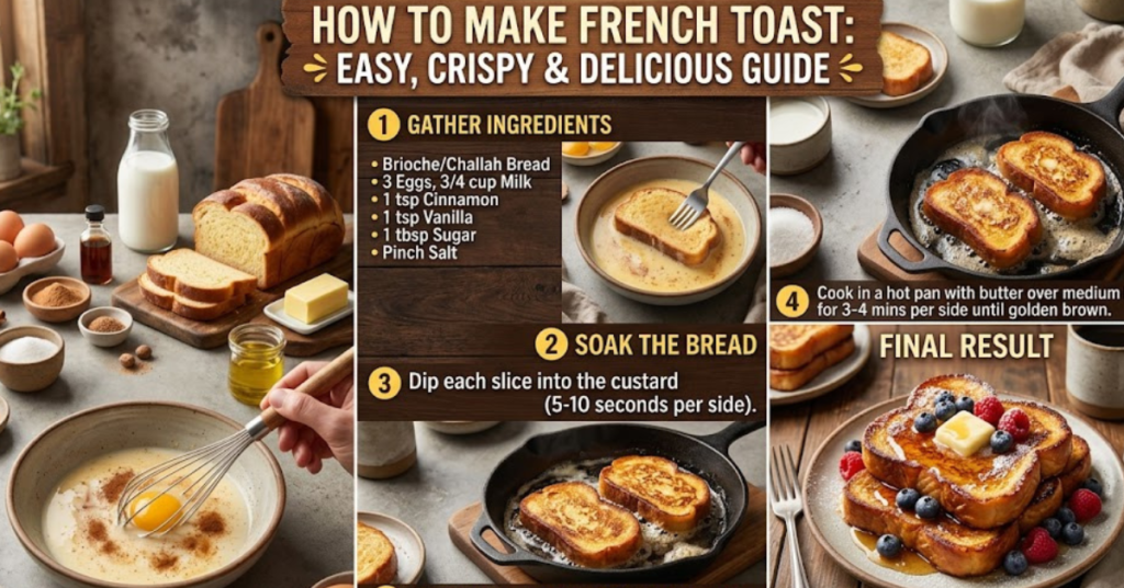 How to Make French Toast Easy, Crispy & Delicious Guide
