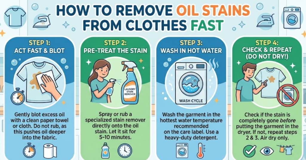 How to Remove Oil Stains from Clothes Fast
