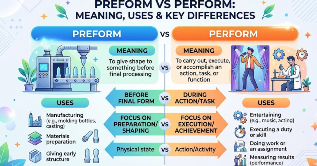 Preform vs Perform: Meaning, Uses & Key Differences