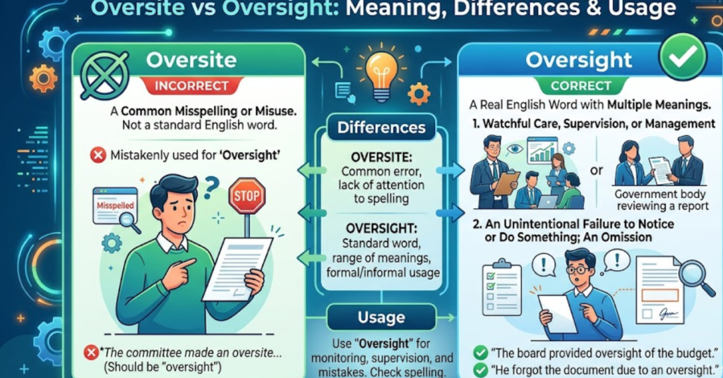 Oversite vs Oversight: Meaning, Differences & Usage