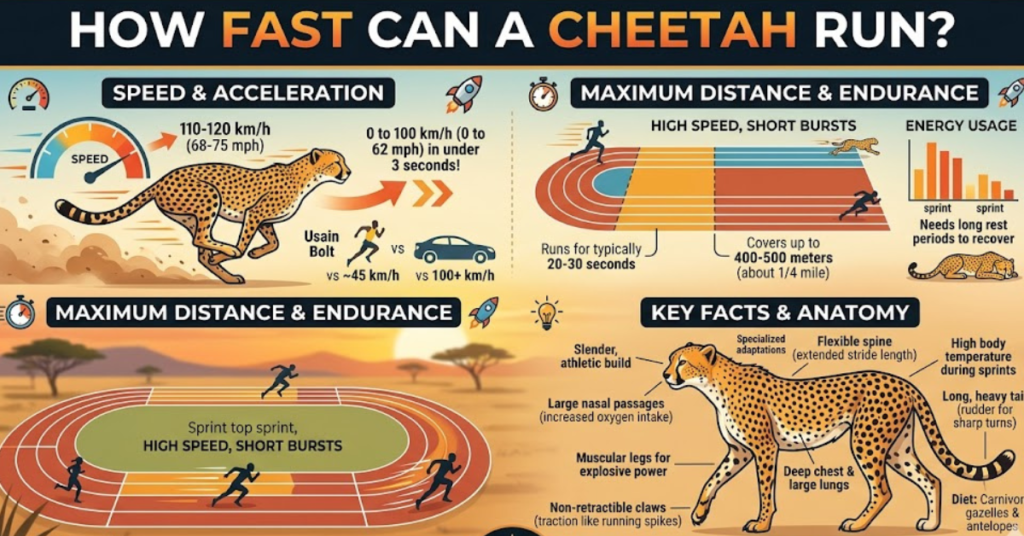 How Fast Can a Cheetah Run? Speed, Distance & Facts