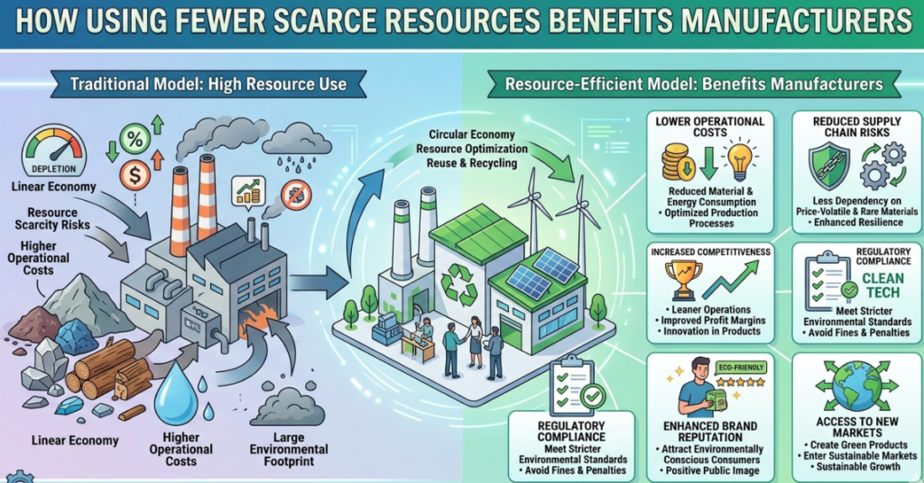 How Using Fewer Scarce Resources Benefits Manufacturers