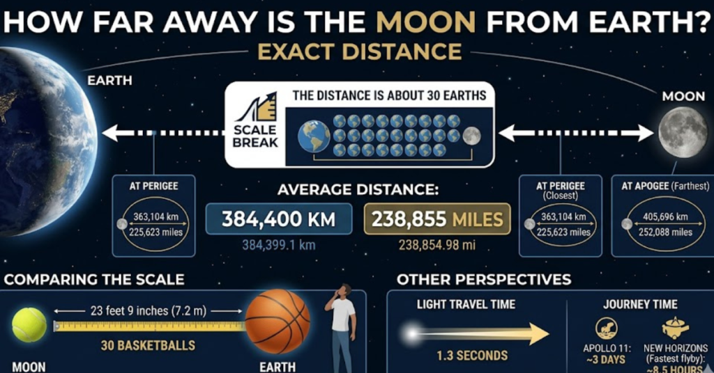 How Far Away Is the Moon From Earth? Exact Distance