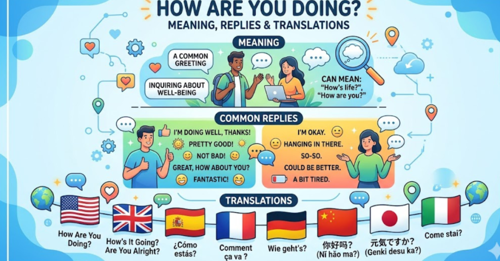 How Are You Doing? Meaning, Replies & Translations