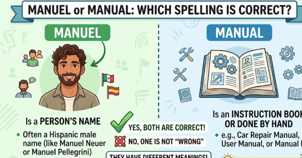 Manuel or Manual: Which Spelling Is Correct?
