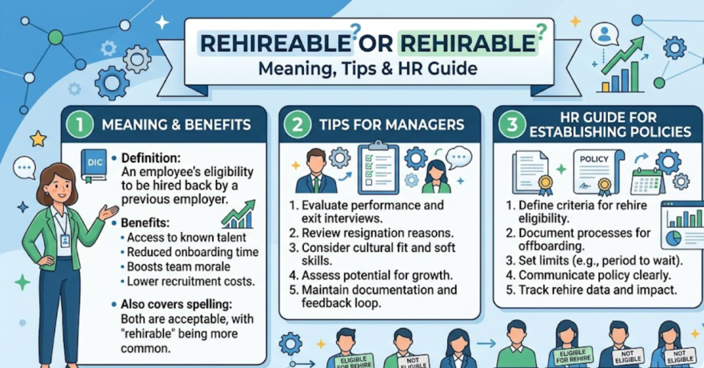 Rehireable or Rehirable: Meaning, Tips & HR Guide