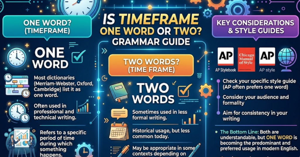 Is Timeframe One Word or Two? Grammar Guide