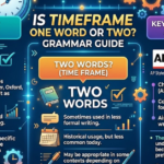 Is Timeframe One Word or Two? Grammar Guide