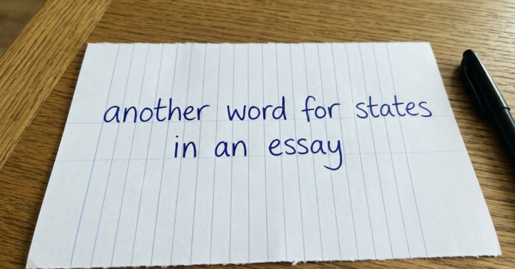 Another Word for States in an Essay: Best Synonyms Explained